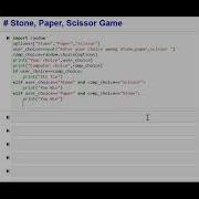 Gaming With Python Stone Paper Scissor Loops In Python Pythontutorial Pythongame Learnpython
