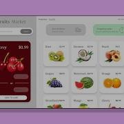 JavaFX UI Fruits Market Design Dynamic GridPane