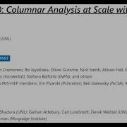PyHEP 2020 Coffea Columnar Analysis At Scale