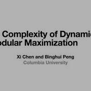 STOC 2022 On The Complexity Of Dynamic Submodular Maximization