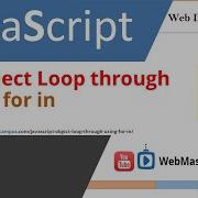 JavaScript Object Loop Through Using For In