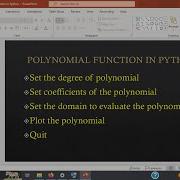 Part 1 Polynomial Function Introduction In Python