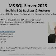 MS SQL Server English SQL Backups Restores