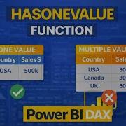 HASONEVALUE Function In Power BI DAX HAS ONE VALUE