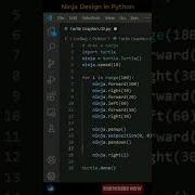 Draw A Ninja Design Using Python Turtle Python Shorts
