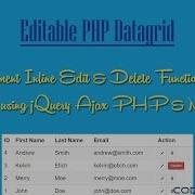Inline Table Editing Using JQuery Ajax PHP And MySQL