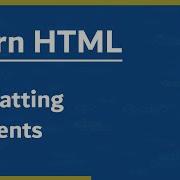 Learn HTML In Arabic 2021 11 Formatting Elements