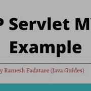JSP Servlet MVC Example Java Guides