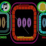 500 Seconds Colorful Rectangle Timer Alarm Milliseconds Microseconds