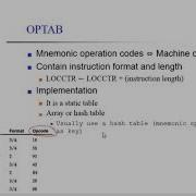 16 System Software VTU Tutorial What Is OPTAB