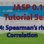 JASP Tutorial Spearman S Rho Correlation Episode 64
