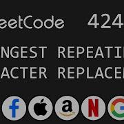 Longest Repeating Character Replacement Leetcode 424 Python
