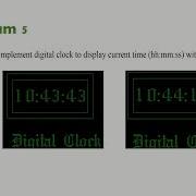 Part A Program 5 Digital Clock