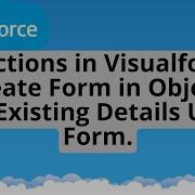 Tutorial 14 Functions In Visualforce How To Create Form In Object