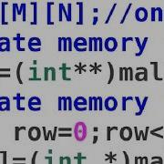 Short Lecture 11 C Program 2d Array Malloc Random Matrix On Heap