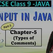 Comments In Java Chapter 5 Input In Java ICSE Computer Application With BlueJ