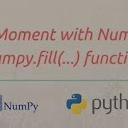 Using NumPy Fill Function A Moment With NumPy