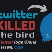 Twitter Logo X Using HTML CSS