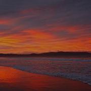 Rosy Sunset Afterglow On The Beach With Calming Ocean Waves Relaxing ASMR For Deep Sleep 3H 4K