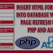 Insert Form Data Into Database Without Page Refresh Using PHP And AJAX PHP AJAX Form Submit