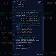 Simple SQL Code Joining Two Tables Structured Query Language Programming Sql