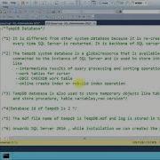 TempDB Database In SQL SERVER