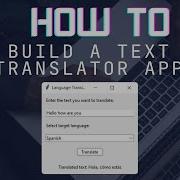 How To Make A Translator App In Python