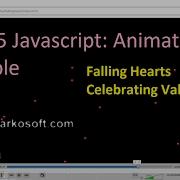 HTML5 Javascript Animation Tutorial Falling Hearts