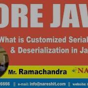 Core Java Tutorial What Is Customized Serialization And Deserialization In Java Mr Ramachander