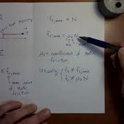 Statics Part 2 Video 2 Formula For Maximum Static Friction Force