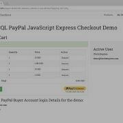 PHP MySQL PayPal JavaScript Express Checkout