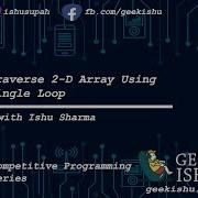 Print All Elements Of 2d Array Using Single Loop