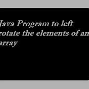 Left Rotation Of Array Java