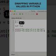 How To Swap The Values Between Two Variables In Python Shorts