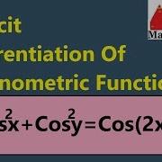 Implicit Differentiation Of Trigonometric Functions Math Dot Com