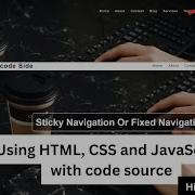 Sticky Navigation Bar On Scroll Using Vanilla Javascript Fixed Navbar Responsive Sticky Nav Bar
