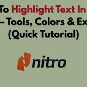 Как выделить текст в Nitro PDF инструменты цвета и экспорт краткое руководство