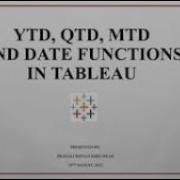 Tableau Date Functions MTD YTD Calculations