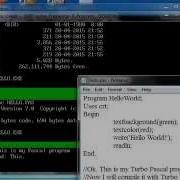 Hello World Program On Dev Cpp Turbo C Turbo Pascal And Java