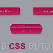 How To Make 3D Button Using HTML And CSS CSS Button Animation CSS Effects