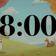 8 Minute Timer With Fall Trees And Animals Peaceful Acoustic Music Classroom Focus Countdown