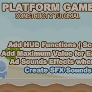 Add Score HUD Functions Max Value And Add Sounds SFX Construct 2 Tutorial