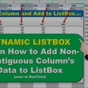 06 Add Non Contiguous Column S To ListBox