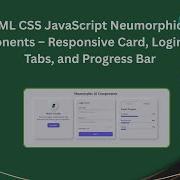 Neumorphic UI Components With HTML CSS JavaScript Modern Soft UI Design Tutorial