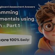 Infosys Springboard Programming Fundamentals Using Python Part 1 Assessment