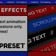 Automatic Scrolling Text Free Ae Preset Download