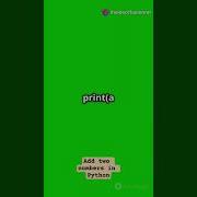 How To Add Two Numbers In Python Super Easy Pythontutorial Shorts Reel FusionnnCoder