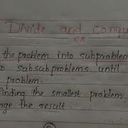 Algorithm Design Techniques Divide And Conquer Unit 2 DAA