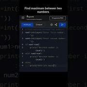 Find Maximum Between Two Numbers Program Python Coding Python