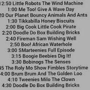 CBeebies Schedules January 2007